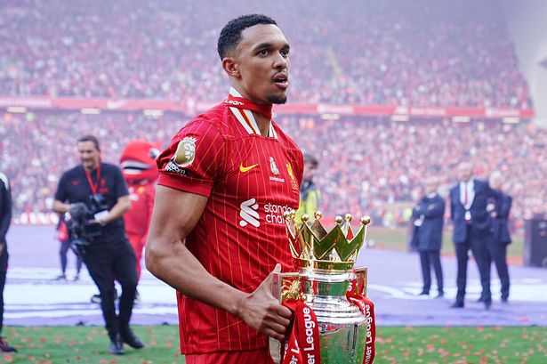 Huge Trent Alexander-Arnold news drops in the middle of Liverpool's Premier League title parade and fans have a theory