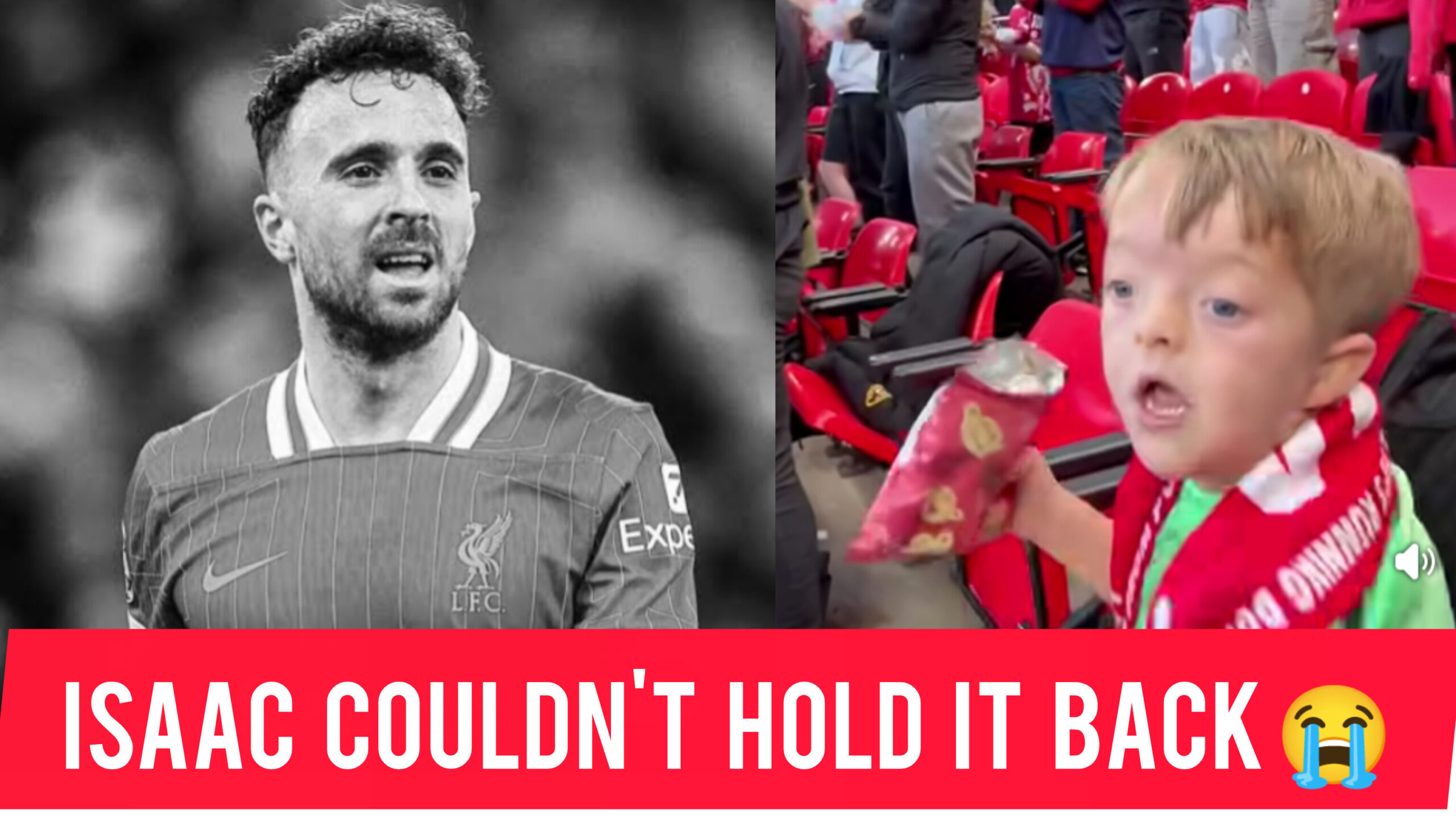 ‘He Couldn’t Hold It In’ — Melissa Reveals How Isaac Kearney Got Emotional Over Diogo Jota at Anfield Yesterday